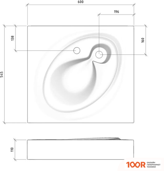 Умывальник Madera PERLA 55 (398557)