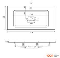 Умывальник Madera MODUL 80 (398548)
