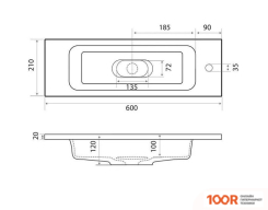 Умывальник Madera MODUL 60 (398545)