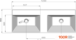 Умывальник Madera CLASSICA 120 (398499)
