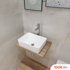 Умывальник Lauter 21674B + КЛАПАН 21190B + СИФОН 21635B (ЧЕРНЫЙ МАТОВЫЙ) (397767)