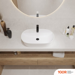 Умывальник Lauter 21460-60 + КЛАПАН 21190W + СИФОН 21635W (БЕЛЫЙ МАТОВЫЙ) (397663)