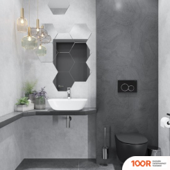 Умывальник Lauter 21454 + КЛАПАН 21190G + СИФОН 21635G (ЗОЛОТО) (397654)