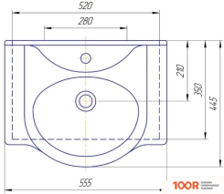 Умывальник Kirovit КАПРИ-55 4620008199344 (397500)