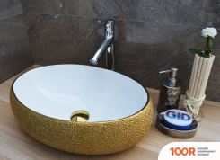 Умывальник Gid NC433 (БЕЛЫЙ/ЗОЛОТОЙ) (397320)