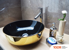 Умывальник Gid NC412 (ЧЕРНЫЙ/ЗОЛОТОЙ) (397315)