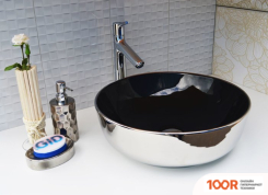 Умывальник Gid NC411 (ЧЕРНЫЙ/ХРОМ) (397314)