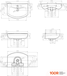 Умывальник Della QUATTRO DE51116000110 (ДЖАЗ ЧЕРНЫЙ) (396991)