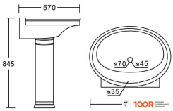 Умывальник CeramaLux 4286 (396544)