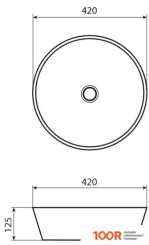 Умывальник Allen Brau LIBERTY 4.32002.20 (БЕЗ ПЕРЕЛИВА) (396344)