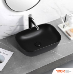Умывальник Abber RECHTECK AC2200MB (ЧЕРНЫЙ МАТОВЫЙ) (396200)