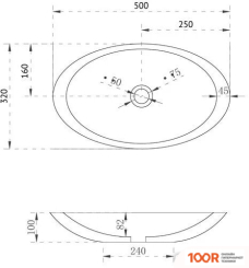 Умывальник Abber KRISTALL AT2810TOPAS (396192)