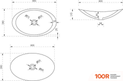 Умывальник Abber KRISTALL AT2808OPAL (КОРИЧНЕВЫЙ) (396191)