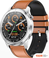 Lemfo LF26 (СЕРЕБРИСТЫЙ/КОЖАНЫЙ БРАСЛЕТ) (395720)