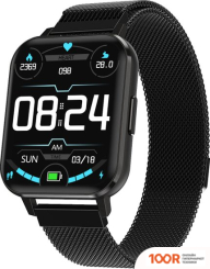 Lemfo DTX (ЧЕРНЫЙ/МЕТАЛЛИЧЕСКИЙ БРАСЛЕТ) (395660)