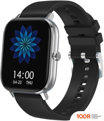 Lemfo DT35 2020 (СИЛИКОНОВЫЙ БРАСЛЕТ, СЕРЕБРИСТЫЙ/ЧЕРНЫЙ) (395656)