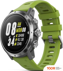 Coros APEX PRO (СЕРЕБРИСТЫЙ/САЛАТОВЫЙ, СИЛИКОНОВЫЙ РЕМЕШОК) (395464)