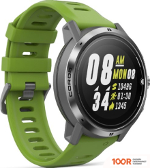 Coros APEX PRO (СЕРЕБРИСТЫЙ/САЛАТОВЫЙ, СИЛИКОНОВЫЙ РЕМЕШОК) (395464)