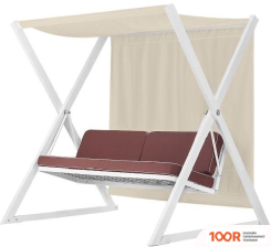 Садовые качели ПИК САКУРА XL (БЕЛЫЙ/БЕЖЕВЫЙ/КОРИЧНЕВЫЙ) (375224)