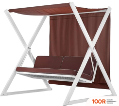 Садовые качели ПИК САКУРА (КОРИЧНЕВЫЙ/БЕЛЫЙ КАРКАС) (375218)