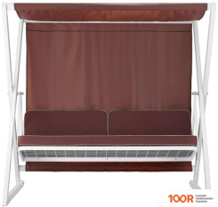 Садовые качели ПИК САКУРА (КОРИЧНЕВЫЙ/БЕЛЫЙ КАРКАС) (375218)