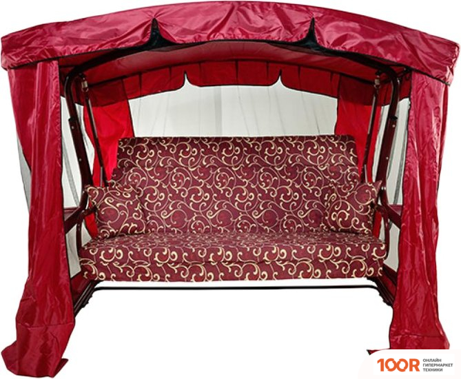 Садовые качели МебельСад ТОР (ЗАВИТУШКИ, КРАСНЫЙ) (375199)