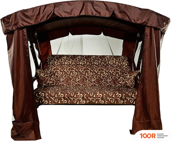 Садовые качели МебельСад ТОР (ЗАВИТУШКИ, КОРИЧНЕВЫЙ) (375198)