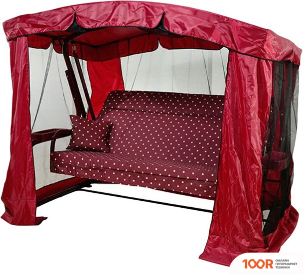 Садовые качели МебельСад ТОР (ГОРОХ, КРАСНЫЙ) (375196)