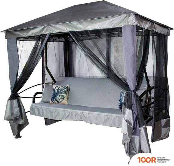 Садовые качели МебельСад СИЕСТА ПРЕМИУМ (ГРАФИТ) (375189)