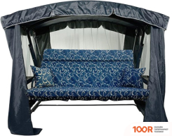 Садовые качели МебельСад РАНГО С4130 (ЗАВИТУШКИ, ТЕМНО-СИНИЙ) (375175)