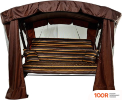 Садовые качели МебельСад РАНГО (ПОЛОСКИ, КОРИЧНЕВЫЙ) (375154)