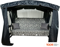 Садовые качели МебельСад РАНГО (ЗАВИТУШКИ, ТЕМНО-СИНИЙ/СЕРЫЙ) (375150)