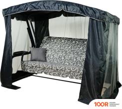 Садовые качели МебельСад РАНГО (ЗАВИТУШКИ, ТЕМНО-СИНИЙ/СЕРЫЙ) (375150)