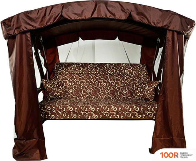 Садовые качели МебельСад РАНГО (ЗАВИТУШКИ, КОРИЧНЕВЫЙ) (375149)