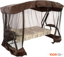 Садовые качели МебельСад РАНГО (ГАЗЕТА, КОРИЧНЕВЫЙ) (375145)