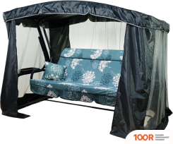 Садовые качели МебельСад МАДАГАСКАР (КРУПНЫЕ ЦВЕТЫ, ТЕМНО-СИНИЙ) (375120)