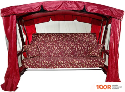 Садовые качели МебельСад МАДАГАСКАР (ЗАВИТУШКИ, КРАСНЫЙ) (375118)