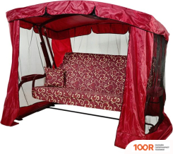 Садовые качели МебельСад МАДАГАСКАР (ЗАВИТУШКИ, КРАСНЫЙ) (375118)