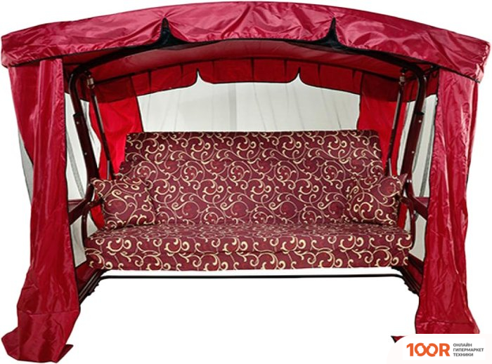 Садовые качели МебельСад МАДАГАСКАР (ЗАВИТУШКИ, КРАСНЫЙ) (375118)