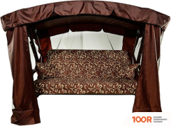 Садовые качели МебельСад МАДАГАСКАР (ЗАВИТУШКИ, КОРИЧНЕВЫЙ) (375117)