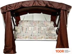 Садовые качели МебельСад МАДАГАСКАР (ГАЗЕТА, КОРИЧНЕВЫЙ) (375111)