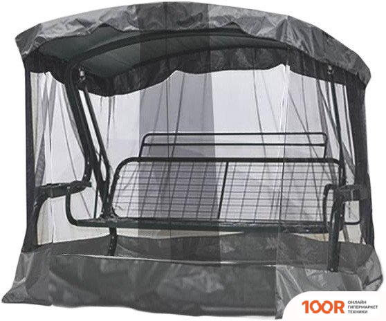 Садовые качели МебельСад АМС ЭКОНОМ 220X145X175 СМ (ЧЕРНО-СЕРЫЙ) (375057)