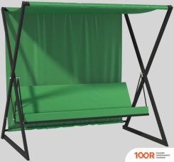 Садовые качели Князев Мебель БРУКЛИН (ЧЕРНЫЙ/ЗЕЛЕНЫЙ) (375041)