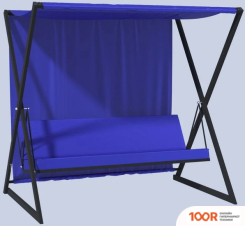 Садовые качели Князев Мебель БРУКЛИН (ЧЕРНЫЙ/ВАСИЛЕК) (375040)