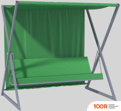 Садовые качели Князев Мебель БРУКЛИН (СЕРЫЙ/ЗЕЛЕНЫЙ) (375038)