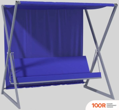 Садовые качели Князев Мебель БРУКЛИН (СЕРЫЙ/ВАСИЛЕК) (375037)