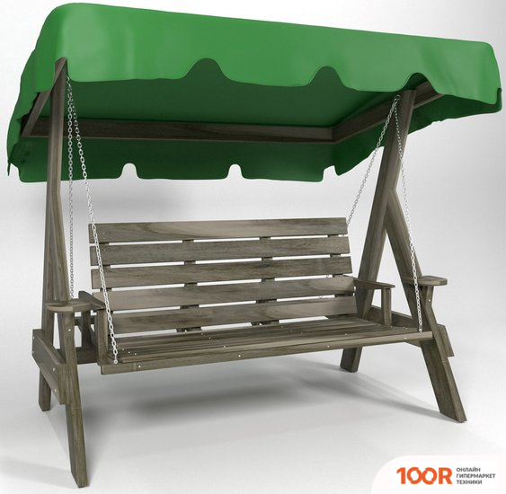 Садовые качели Wooden Story ПРАГА-2 (СТАРОЕ ДЕРЕВО, ЗЕЛЕНЫЙ) (374996)