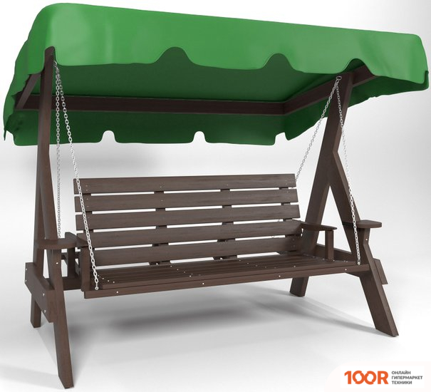 Садовые качели Wooden Story ПРАГА-2 (ПАЛИСАНДР, ЗЕЛЕНЫЙ) (374993)