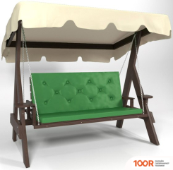 Садовые качели Wooden Story ПРАГА 1 (ПАЛИСАНДР/БЕЖЕВЫЙ/ЗЕЛЕНЫЙ) (374979)