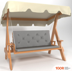 Садовые качели Wooden Story ПРАГА 1 (ДУБ/БЕЖЕВЫЙ/СЕРЫЙ) (374978)